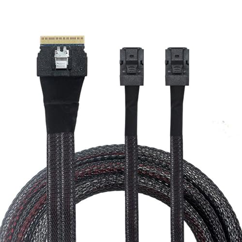 Cable SFF-8654 8i a 2x SFF-8643 para eliminar latencia en servidor 5