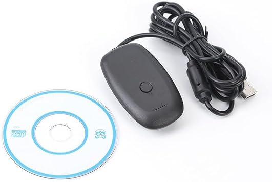 Wireless USB Gaming Receiver Adapter for Xbox 360 Controller, Compatible with Windows 11/10/8/7 PC, Plug & Play, Supports Up to 4 Controllers, Black