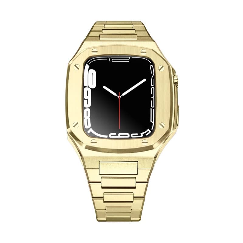Kit de mod métal Apple Watch 44mm boîtier acier inoxydable luxe