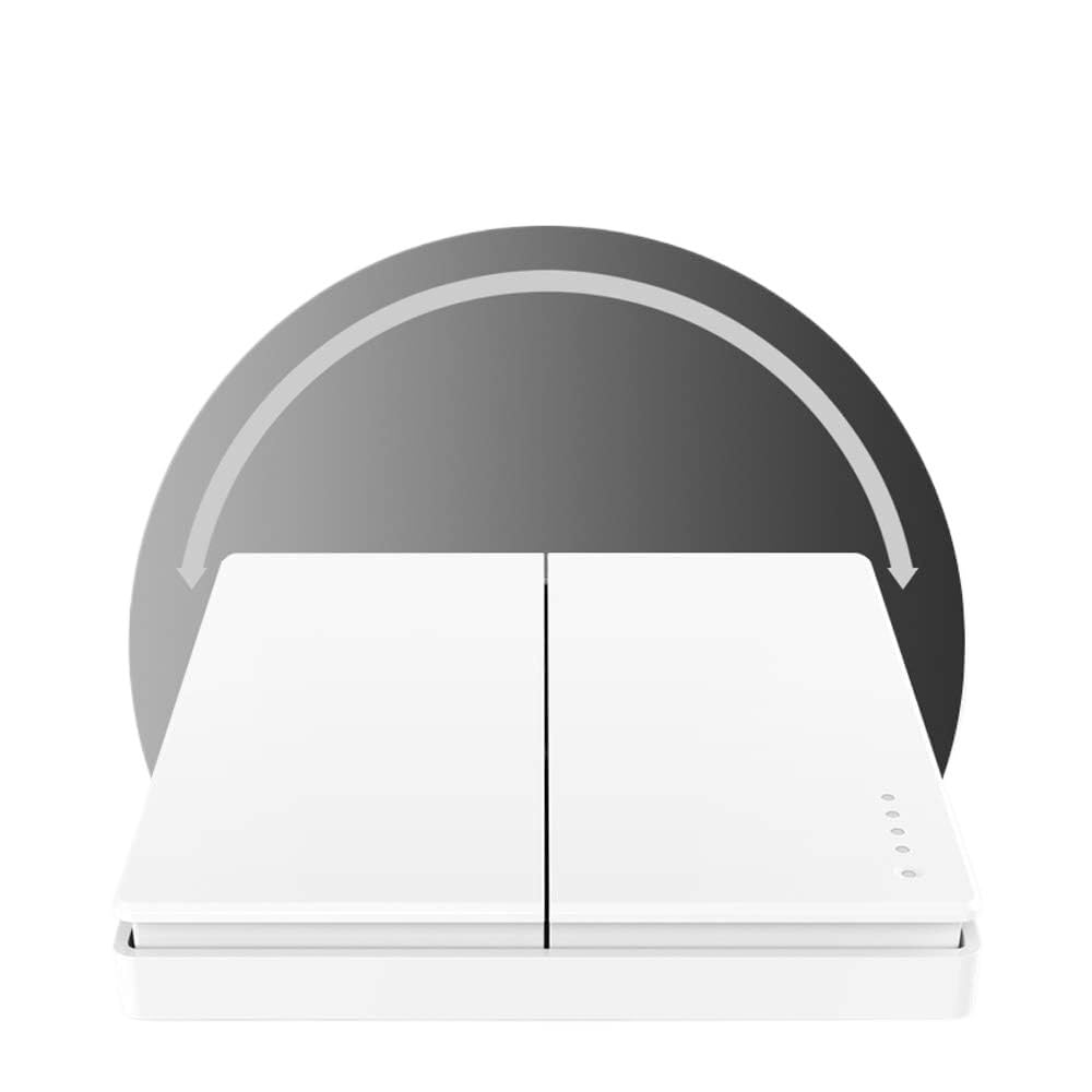 Kontrollschalter, Lichtschalter, 1 Stück, 86 Typ, weiß, großer Panelschalter, rahmenlos, Zuhause, Hotel, Restaurant, Wandlichtschalter mit fluoreszierender Anzeige, nordischer minimalistischer