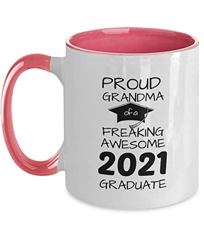 Mug en céramique « Proud Grandma of a 2021 Graduate », « High School », « College Graduation » de Granddaughter or Grandson » Cover