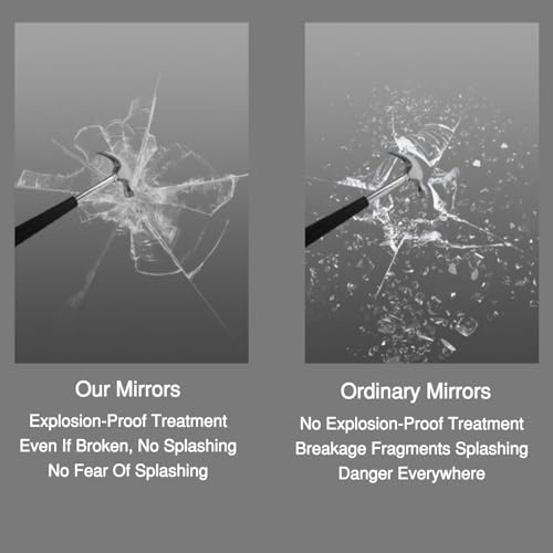 Miroir suspendu avec support pivotant noir pour éliminer les angles morts - 7