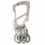 TACRAY Carabiner Keychain Clip, Anti-lost key holder and Quick Release Backpack Clasps/Hook with Mul