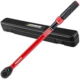 ATsafepro 3/4 Torque Wrench,3/4 Drive Torque Wrench-30-350 Ft-Lb(40.7-474.3Nm) Dual Scales,Precision Instruments Torque Wrench Pre-Calibrated Accuracy+-3%,48-Tooth Dual-Direction for Auto & Machinery