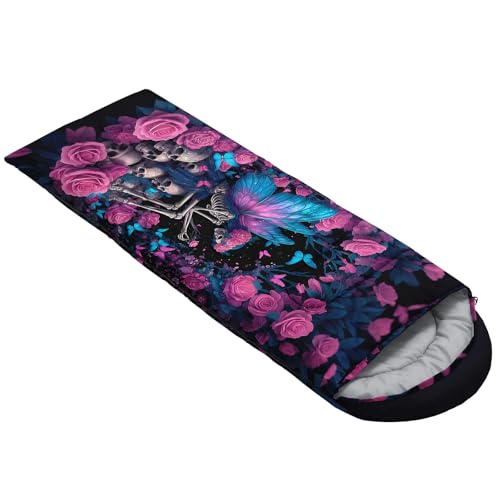 Image of QOOMO Ball Flower Camping Sleeping Bags,3 Season Warm & Cool Weather,Lightweight,Waterproof Sleeping Bags for Adults & Kids,Traveling,and Outdoors,Camping Gear Equipment