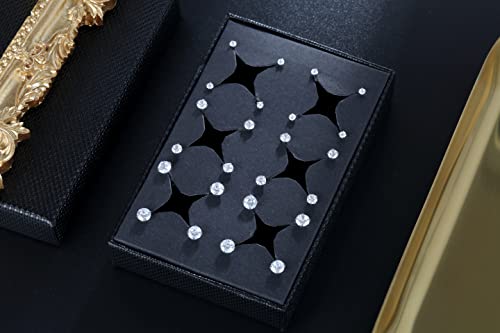 Lylymimi Surgical Steel Flat Back Stud Cartilage Earring For Women Cubic Zirconia Earrings Sets For Multiple Piercing With Tiny Twist Screw Backs 2Mm 3Mm 4Mm #TOP1