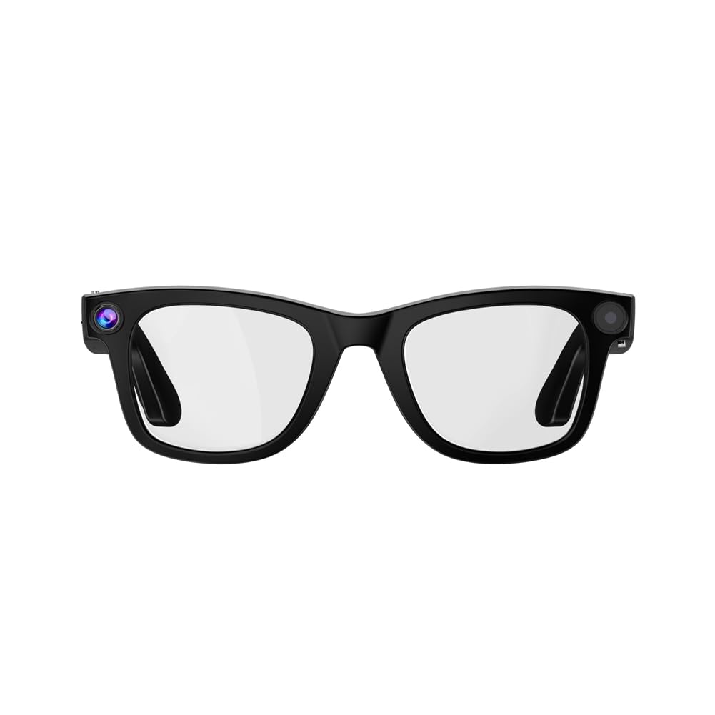 Identifica le immagini Occhiali intelligenti con fotocamera AI da 8 MP IP65 Chiamata Bluetooth Riproduzione di musica alla moda Usa ChatGPT