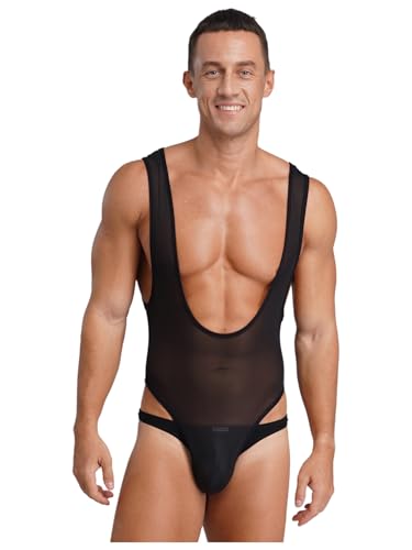 Il design trasparente del body è una scelta alla moda e audace, che consente di mostrare sottilmente i muscoli del torace, aggiungendo un tocco di fascino