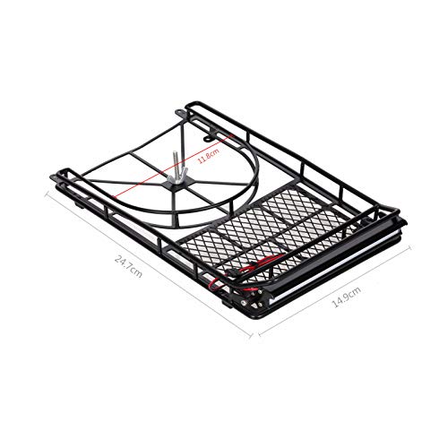 OWSOO Mala de suporte de teto em liga com barra de luzes de 10 LED, estrutura de pneu sobressalente