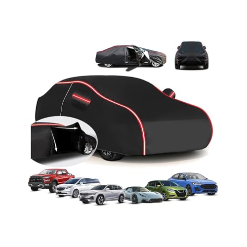 🚗 Design su misura: Telo Copriauto impermeabile per Ferrari 400 Super America (cm x cm x cm),Le nostre coperture per auto sono realizzate con cura. La cerniera sul lato del conducente consente un facile ingresso e uscita, mentre il design antivento della ruota mantiene la copertura saldamente in posizione anche in caso di vento forte. La striscia riflettente migliora la visibilità e la tasca dello specchietto assicura una vestibilità aderente.