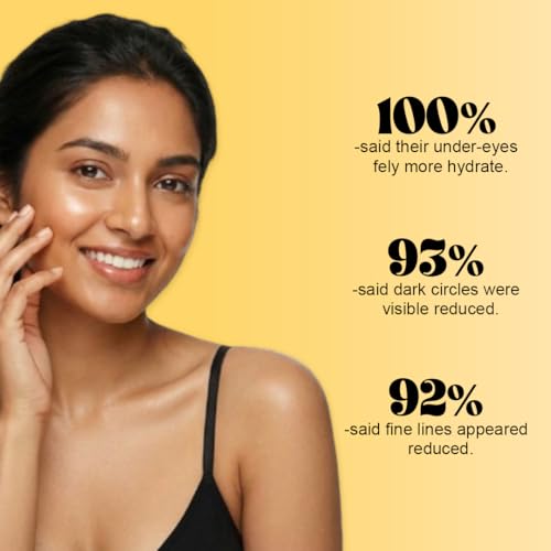Image of Dr. Veda Under Eye Roll-On Cream for Dark Circles, Puffiness & Fine Lines | Eye Bag Remover | Cooling, Brightening & Hydrating Natural Formula | Anti-Wrinkle | For Men & Women | 10 ml