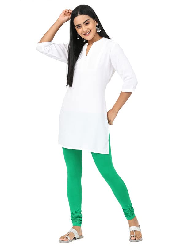 Image of Robinbosky Cotton Churidhar Leggings for Women - Stylish, Stretchable & Flattering Fit for All-Day Comfort