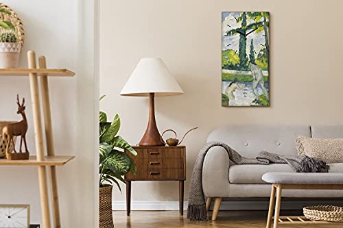 Horloge sur toile silencieuse art moderne décoration murale chambre 30x60cm