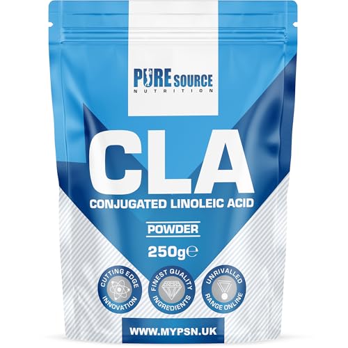 CLA Powder, Conjugated Linoleic Acid Unflavoured Diet Keto Weight Loss Supplements Vegan Powder Better Than CLA Softgels, Capsules by Pure Source Nutrition (250g, Unflavoured)