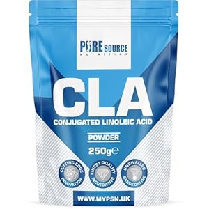 CLA Powder, Conjugated Linoleic Acid Unflavoured Diet Keto Weight Loss Supplements Vegan Powder Better Than CLA Softgels, Capsules by Pure Source Nutrition (250g, Unflavoured)