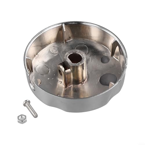 Bulevisiter - Bulevisiter Bouton rotatif de vidange de baignoire, couvercle en plastique chromé, 75 mm, forme ronde classique, empêche les débordements d'eau