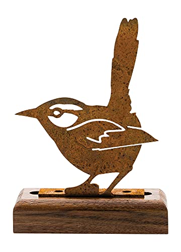 House Wren Metal Bird Silhouette | Bird Lovers | Gifts for Mom | Gifts for Dad | Mountable Fence Decor | Housewarming | Nature Inspired Art