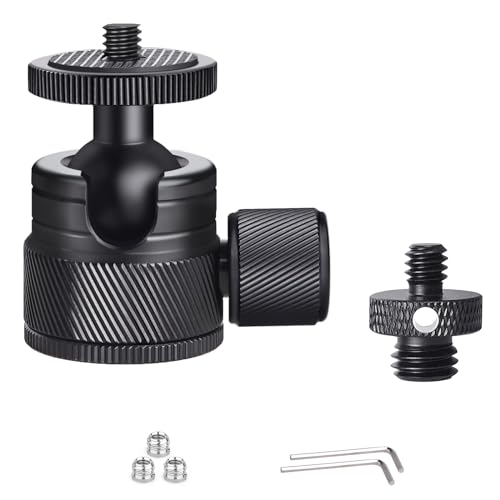 ARTCISE Mini Rótula de Bola, CB20 Mini Cabeza de Trípode Metal de 20 mm con Adaptador de Tornillo...