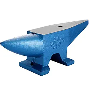 Happybuy Single Horn Anvil 66Lbs Cast Steel Anvil Blacksmith for Sale Forge Tools and Equipment Anvil Rugged Round Horn Anvil Blacksmith Jewelers Metalsmith Blacksmith Tool