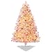 Erivess 7FT Prelit Pink Flocked Artificial Christmas Tree with 250 Warm White Lights