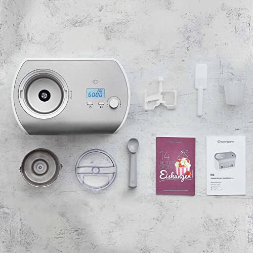 SPRINGLANE Eismaschine Elli 1,2 L mit selbstkühlendem Kompressor 135 W, Eiscrememaschine aus Edelstahl mit entnehmbarem Eisbehälter, inkl. Rezeptheft – Bild 6
