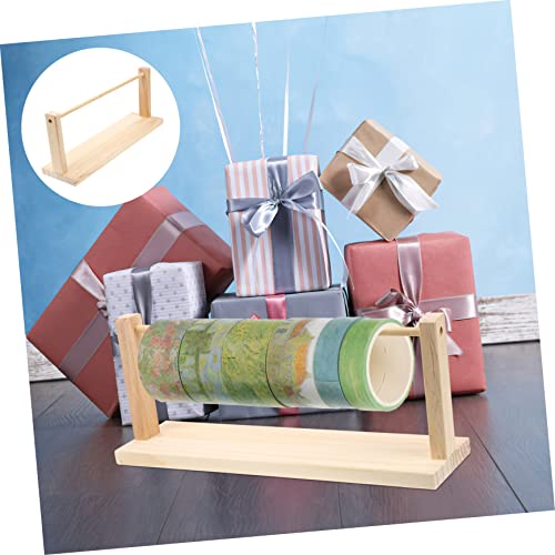 CORHAD Wooden Ribbon Organizer Rack Craft Ribbon Storage Holder for Spools and Stylish and Practical Ribbon Display Stand Ideal for Crafting and Projects - Image 2