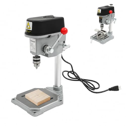 Jiabailie Mini Electric Bench Drill Stand,Bench Wood Drilling Machine,3-Speed Benchtop Drill Press...