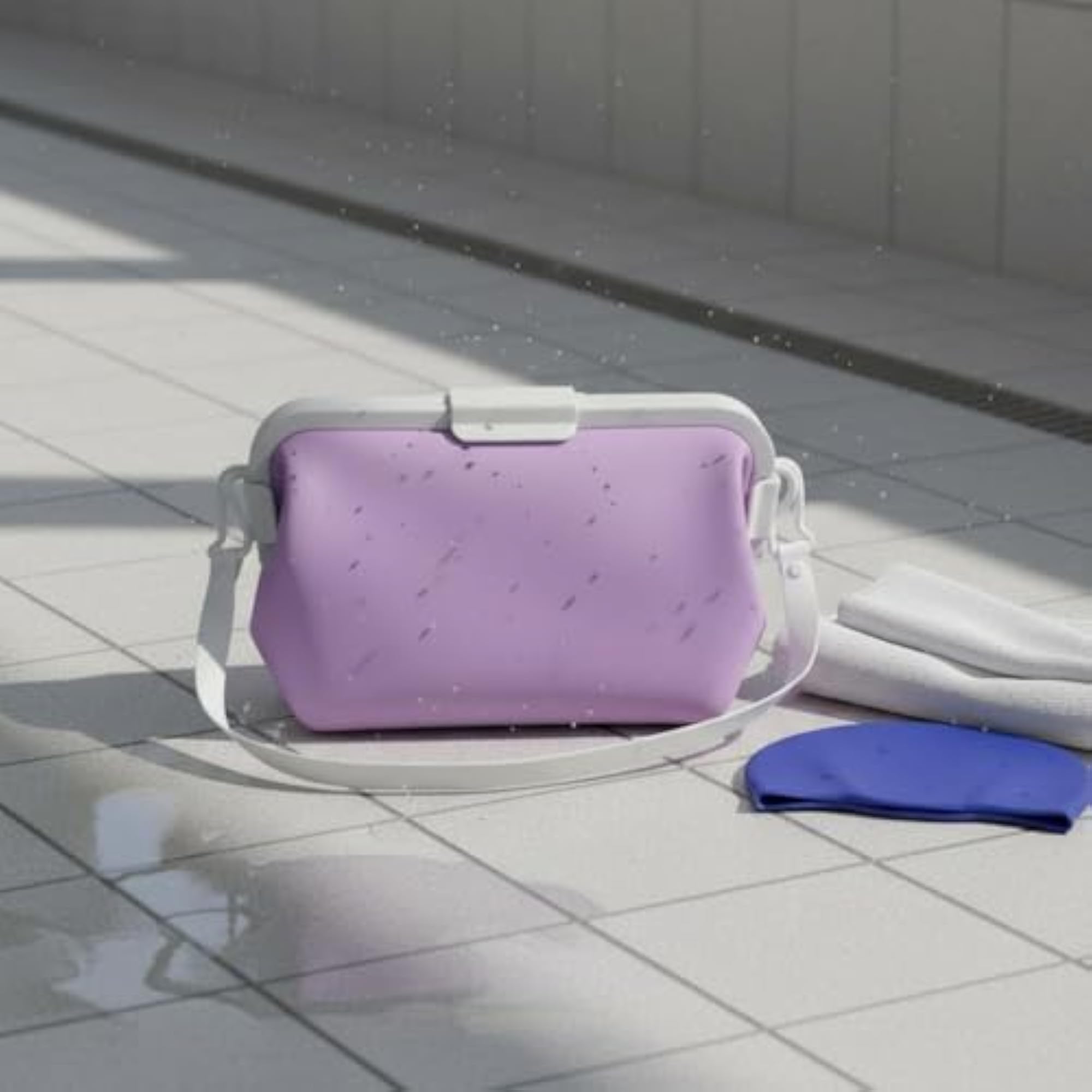 Waterproof Toiletry Bag for Swimmers, Dark Blue