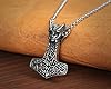 Baldur Jewelry - Valkyrie Freya Shieldmaiden Woman Warrior Viking Thors Hammer Necklace Pendant- Winged Helmets - Thor Gifts for Men - Stainless Steel Thor Necklace - Viking Necklace for Women #2