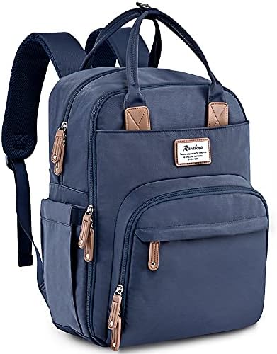 RUVALINO Diaper Bag Backpack, Multifunction Travel Back Pack Maternity Baby Changing Bags, Large Capacity, Waterproof and Stylish, Navy Blue