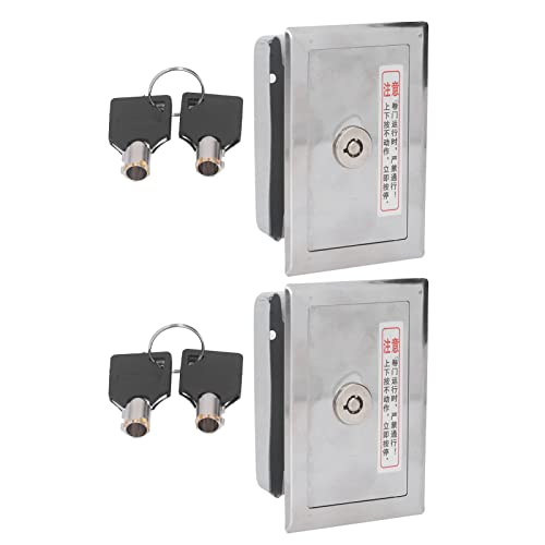 Glomora Key Switch Box for Doors, 2Pcs Stainless Steel Universal Kit with Keys Accessory Set