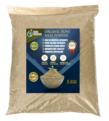 COIR GARDEN - Bone Meal Powder for Plants (5 KG) - Organic Fertilizer, Rich in Phosphorus and Calcium, Natural Plant Growth Fertilizer for Home Gardening