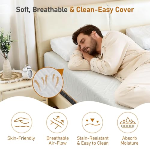 Image of Extra Firm Queen Mattress 12-Inch: 2 Bonus Pillows, Extra Firm&Medium Firm