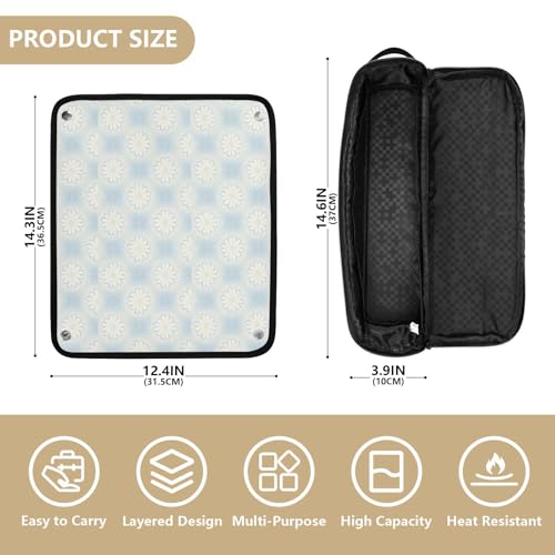 Bolsa de viaje para herramientas de cabello con tapete resistente al calor miniatura 4