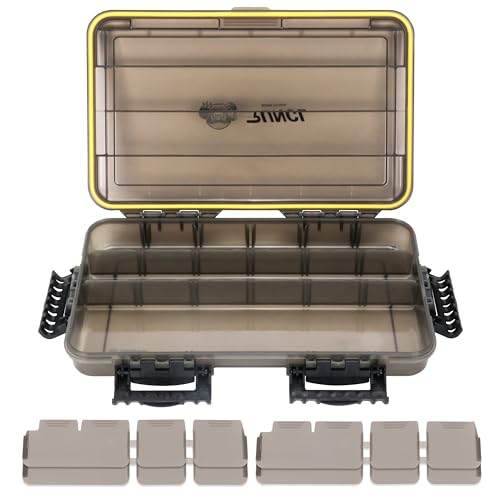 Image of RUNCL Fishing Tackle Box, Waterproof Tray for Jigs Lures, Thicker Floating Tackle Utility Box with Adjustable Dividers, 3600 /3700 /Large 3700 Size