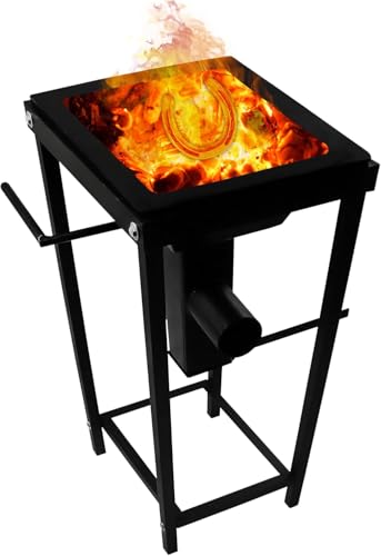 Simond Store Coal Forge for Blacksmithing - Welded Firepot Coal Forge Kit 10 x 12 Blacksmith Charcoal Forge Tools for Knife Making Blacksmith Coal Forge kit Professionals & Artists Hobbyists Forging.