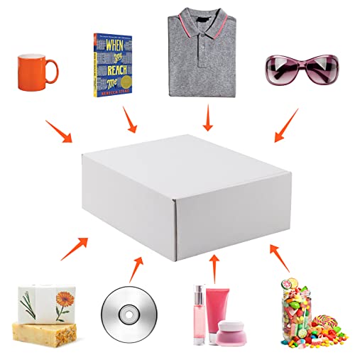 Image of RLAVBL 12x9x4 Inches Shipping Boxes Set of 20, White Small Corrugated Cardboard Box, Mailer Boxes for Packing Small Business