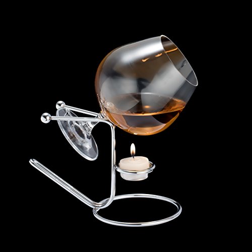 Aquecedor de Aço Inox para Cognac com Taça de Cristal Balls Rojemac Cromado