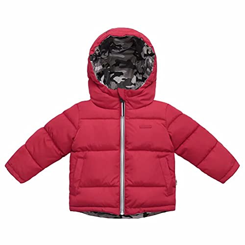 Children's Down Padded Jacket Hooded Double-Sided Wear Boys And Girls Thick Winter Coat (Red 2-3T) #TOP22