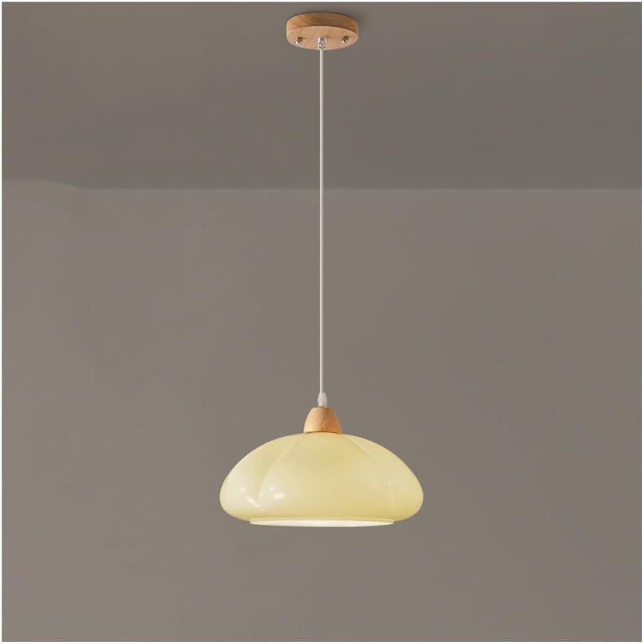 Lampe suspendue citrouille en verre de lait pour éclairer chaleureusement votre salle à manger