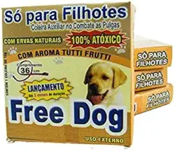 Coleira Anti Pulgas Free Dog 36cm Para Cachorro Filhote