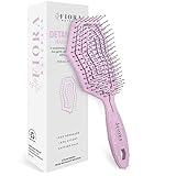 Fiora Naturals Hair Detangling Brush -100% Bio-Friendly Detangler hair brush w/Ultra-soft Bristles- Glide Through Tangles with Ease - For Curly, Stright, Women, Men, Kids, Toddlers, Wet and Dry Hair