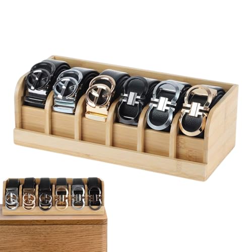 Jlobnyiun Caja de almacenamiento para cinturón, organizador de cinturón de armario, armario de almacenamiento, organizador de cinturón simple y elegante para armario, pared, cajón, escritorio