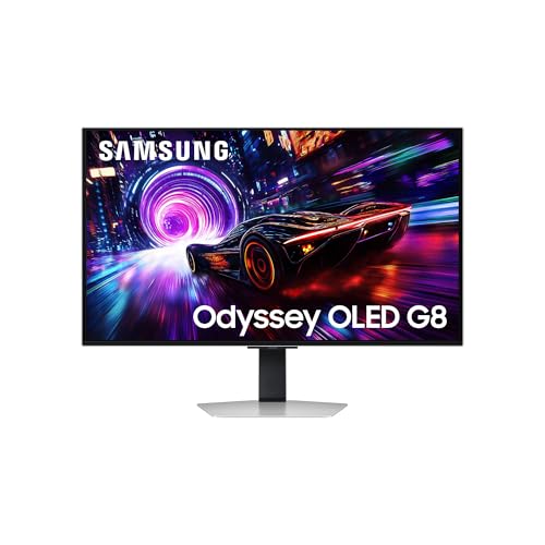 Samsung Monitor Gaming Odyssey OLED G8 (LS32FG810SU), Flat, 32'', 3840x2160 (UHD 4K), 16:9, QD-OLED Glare Free, 240Hz, 0,03ms (GtG), FreeSync Premium Pro, Compatibilità G-Sync, Safeguard+, HDMI, DP