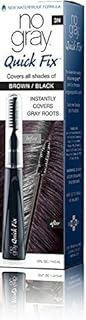 No Gray Quick Fix, Dark Brown, Instantly Hide Gray Roots, Easy to Use 3 Comb Applicator, Compact & Travel Friendly