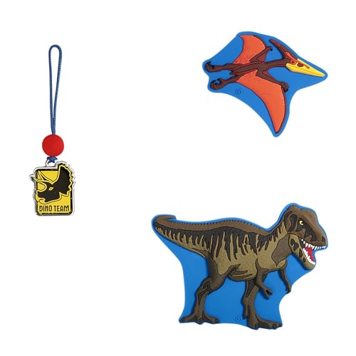 Step by Step Magic MAGS Schleich Dinosaurs, Tarbosauros, blau, 3-TLG, 2 Magnet-Applikationen & 1 Anhänger