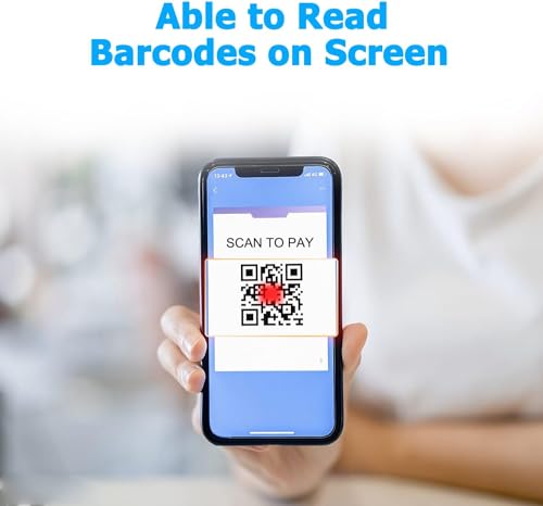 NETUM Upgrade Mini Wireless QR Barcode Scanner, 3 in 1 Bluetooth Tragbare Tasche Kleiner 1D 2D Strichcodeleser, Automatisch Schnelles, Präzises Scannen für POS, C850 Weiß