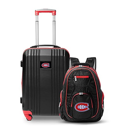 Best luggage store montreal Denco Montreal Canadiens Luggage Set