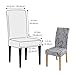 FORCHEER Chair Covers for Dining Chairs Set of 4,Grey Floral Stretch Dining Room Chair Cover Kitchen Parsons Chair Slipcovers (Pack of 4, Grey+Floral)