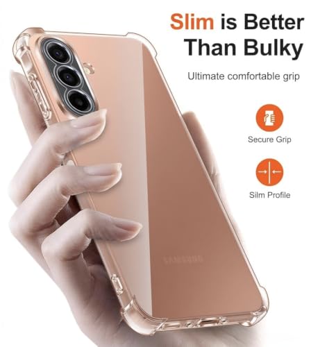 Image of Lustree Case for Samsung Galaxy M36 /F36 Black | Transparent Clear TPU, 4 Corner Air Cushion Protection, Camera Protection, Slim & Stylus Compatible With Samsung M36 / F36